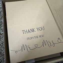 Wedding Thank You Cards. Never Used 