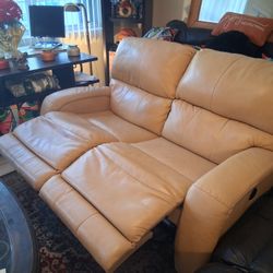 NATUZZI LEATHER, DUAL RECLINER, LOVE-SEAT