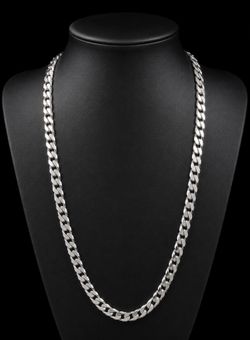 24” Solid 925 Sterling Silver Cuban Link Chain – 5MM – Premium Quality ✨