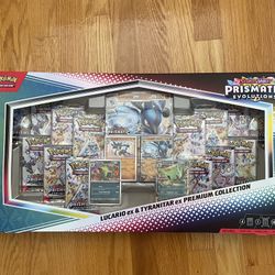 PRISMATIC EVOLUTIONS Lucario EX and Tyranitar EX Premium Collection