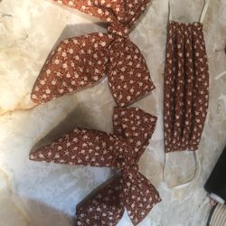 Cubrebocas Y Moños Para El Cabello 