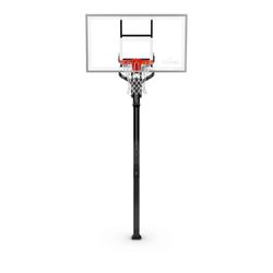 Spalding 60 In. Tempered Glass U-Turn® In Ground Basketball Systems Hoop. Opened box