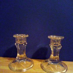 4 In Glass Candle Holders 2/$6