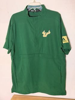adidas USF Bulls Short Sleeve Quarter Zip Sideline Jacket Men’s M Green