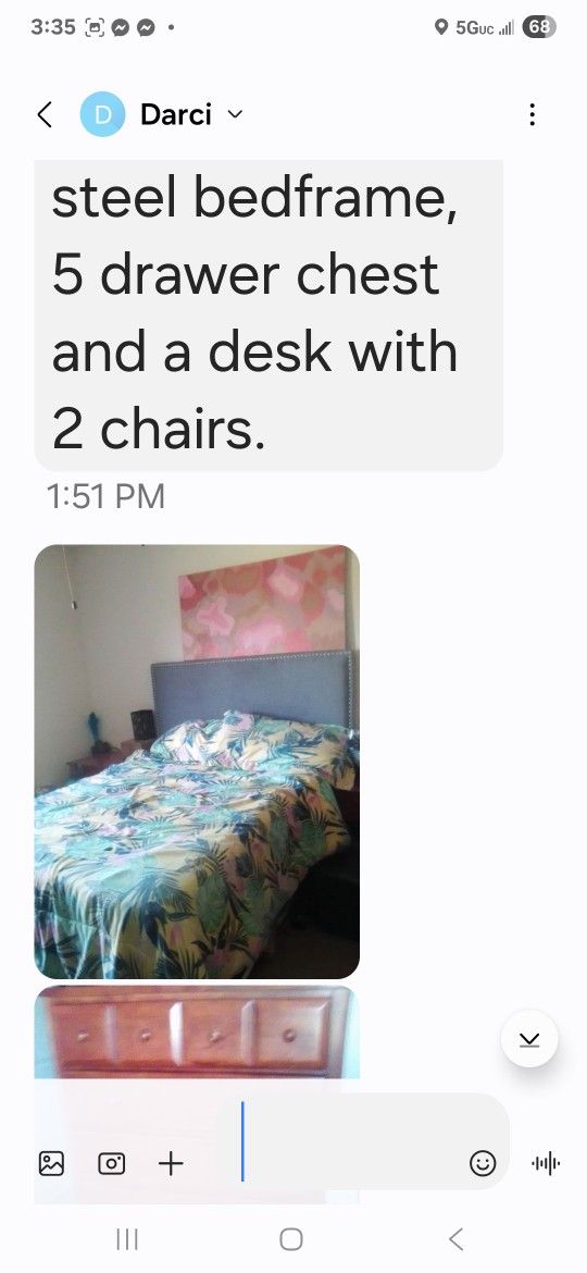 8pc "Full Size" Bedroom Set 