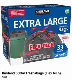 Kirkland 33 Gal trash bag