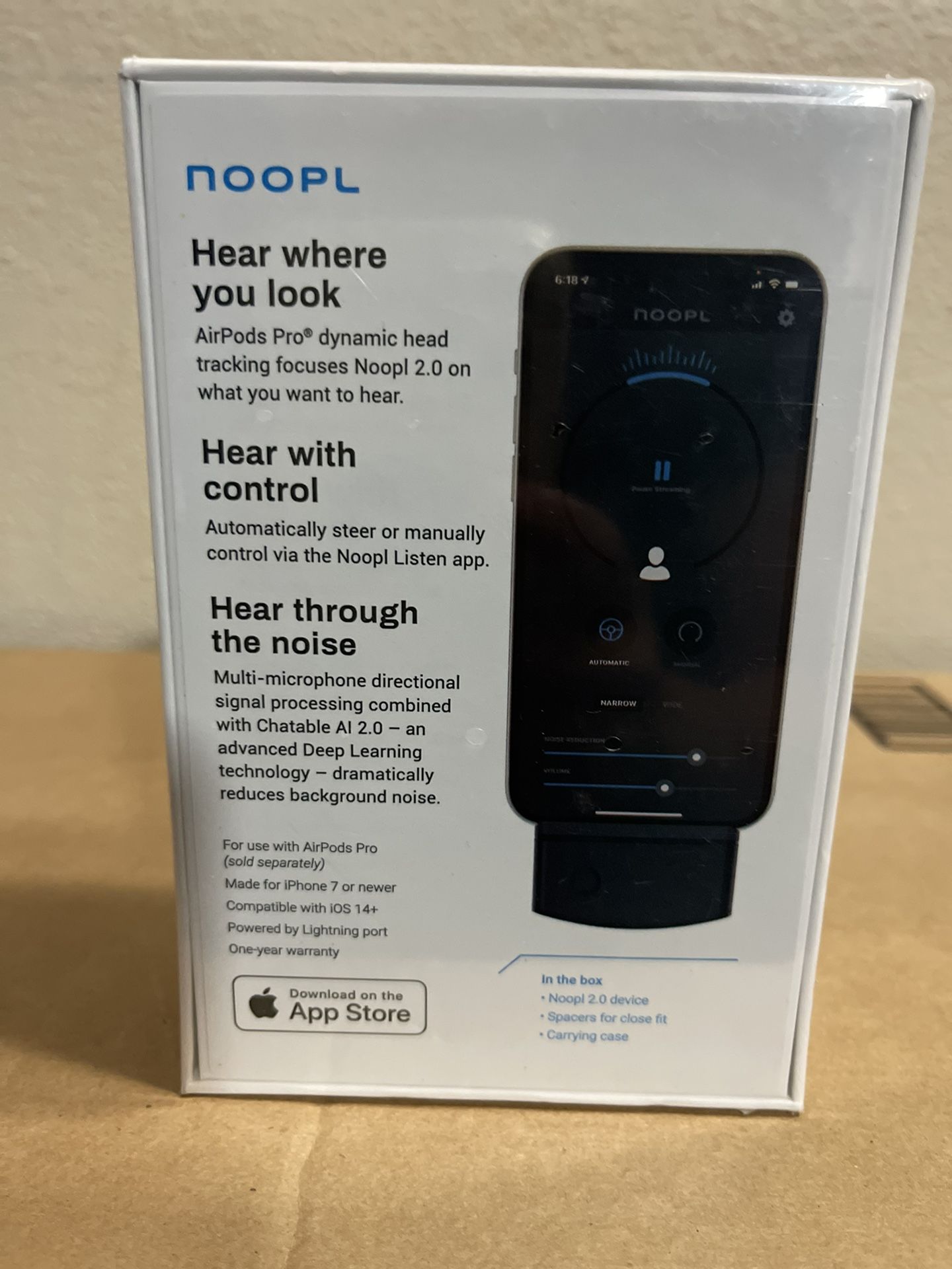 Noopl – Enhanced Hearing iPhone Accessory, Background Noise
