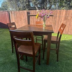 ​Solid Wood Dining Set - Crate & Barrel (Table + 4 Chairs) - Made in India