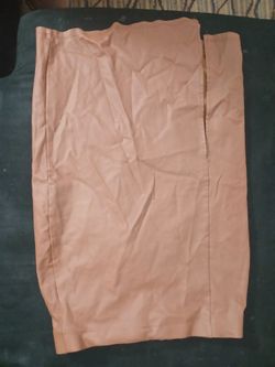 Brown Fuax Leather High Waisted Pencil Skirt