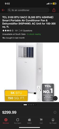 TLC Portable A/C NEW IN BOX