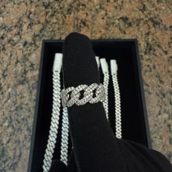 Vvs 925 Silver Moissanite Cuban Ring 