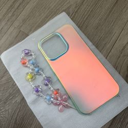 iPhone 14 Pro case with phone Charm