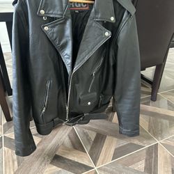 Men's Genuine Biker Leather RGC Jacket size 46