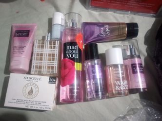 lots of beauty items