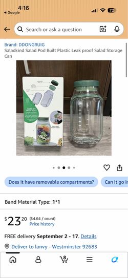 Saladkind Salad Pod Leak-Proof Storage Jar