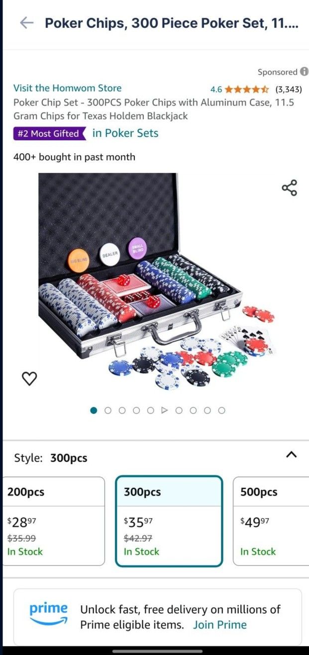 Poker Chips 300 Coins