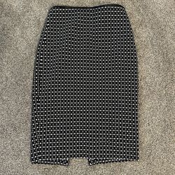 EXPRESS Black & White Check Pencil Skirt