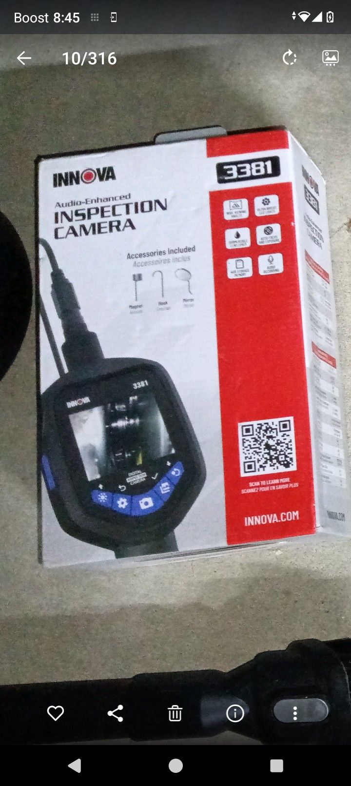 Innova Inspection Camera Audio Enhanced New In Box $60