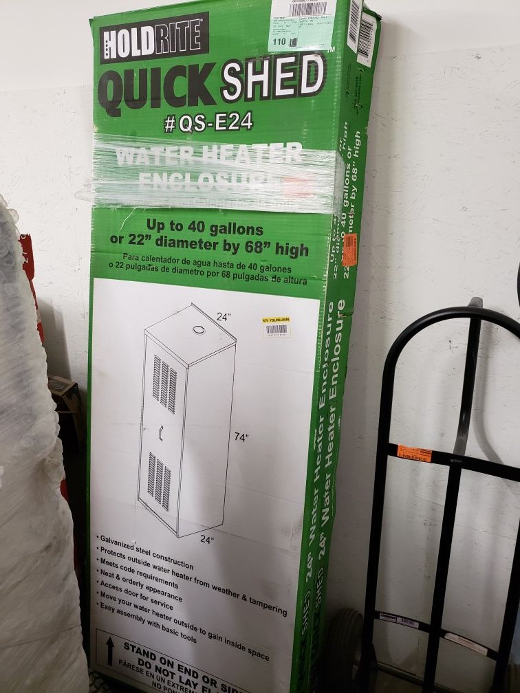 HoldRite Quick Shed Water Heater Enclosure Shed QS-E24 new