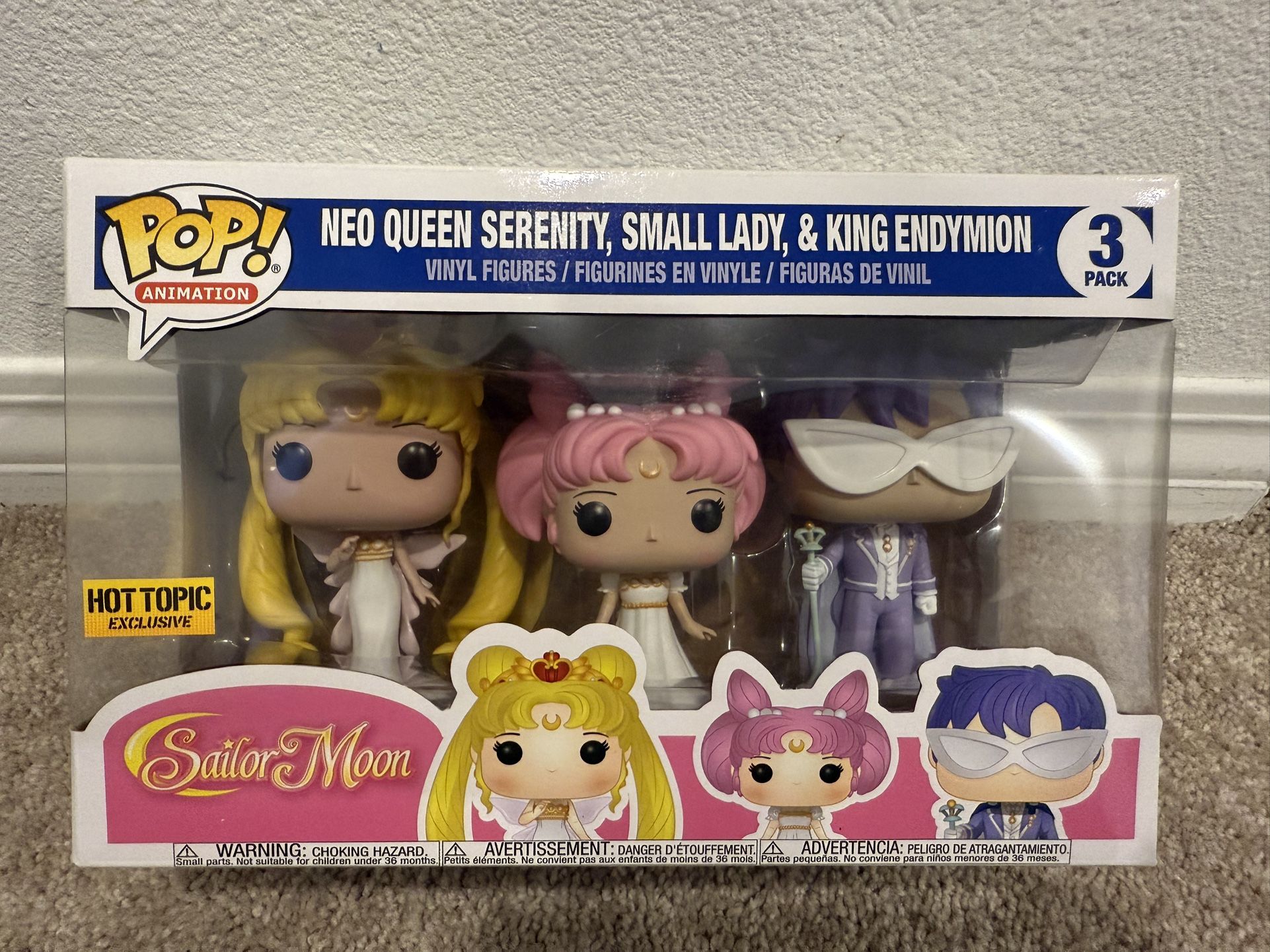 Funko Sailor Moon Pop! Animation Neo Queen Serenity, Small Lady & King Endymion Vinyl Figure Set