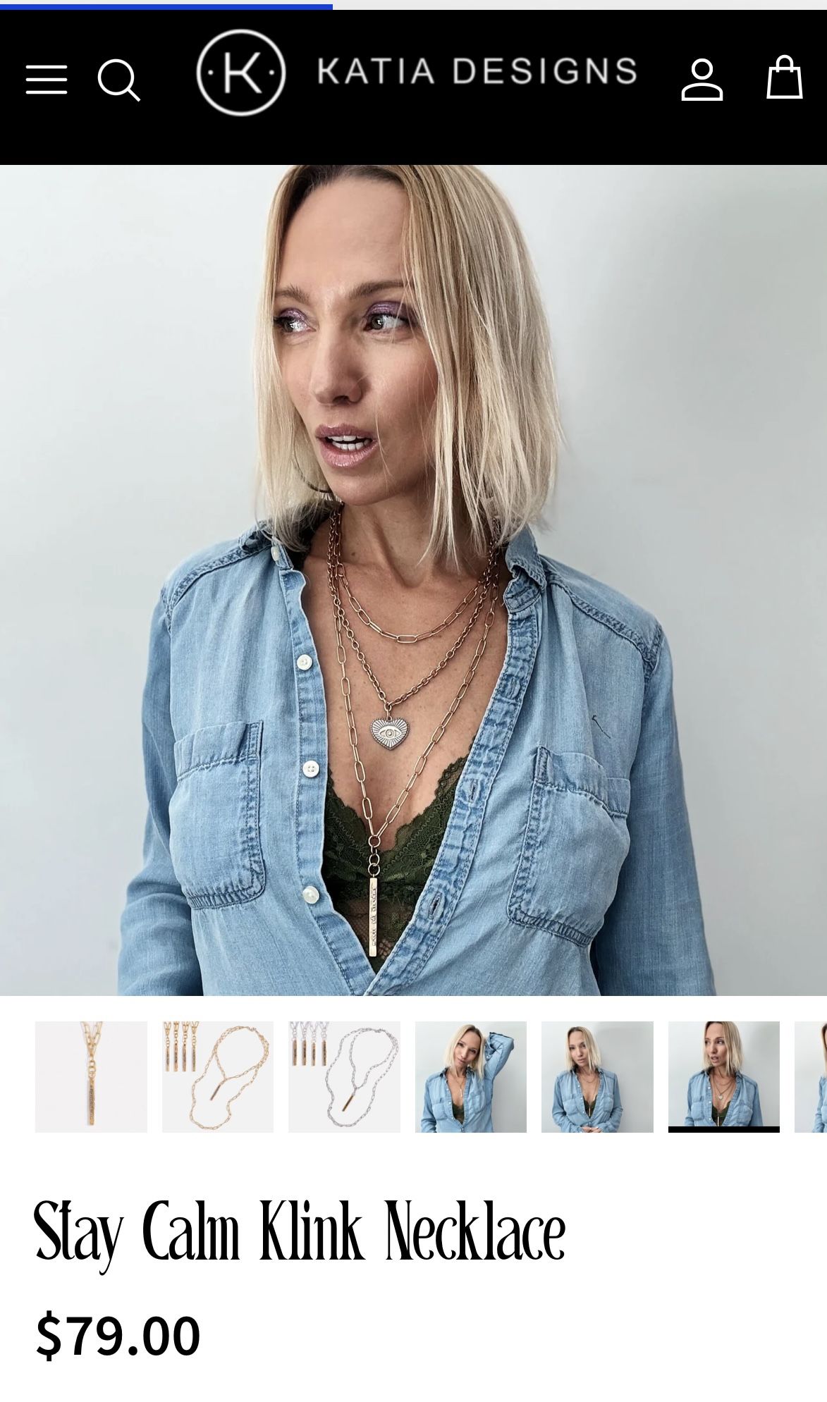 Katia Designs Gold Tone Necklace