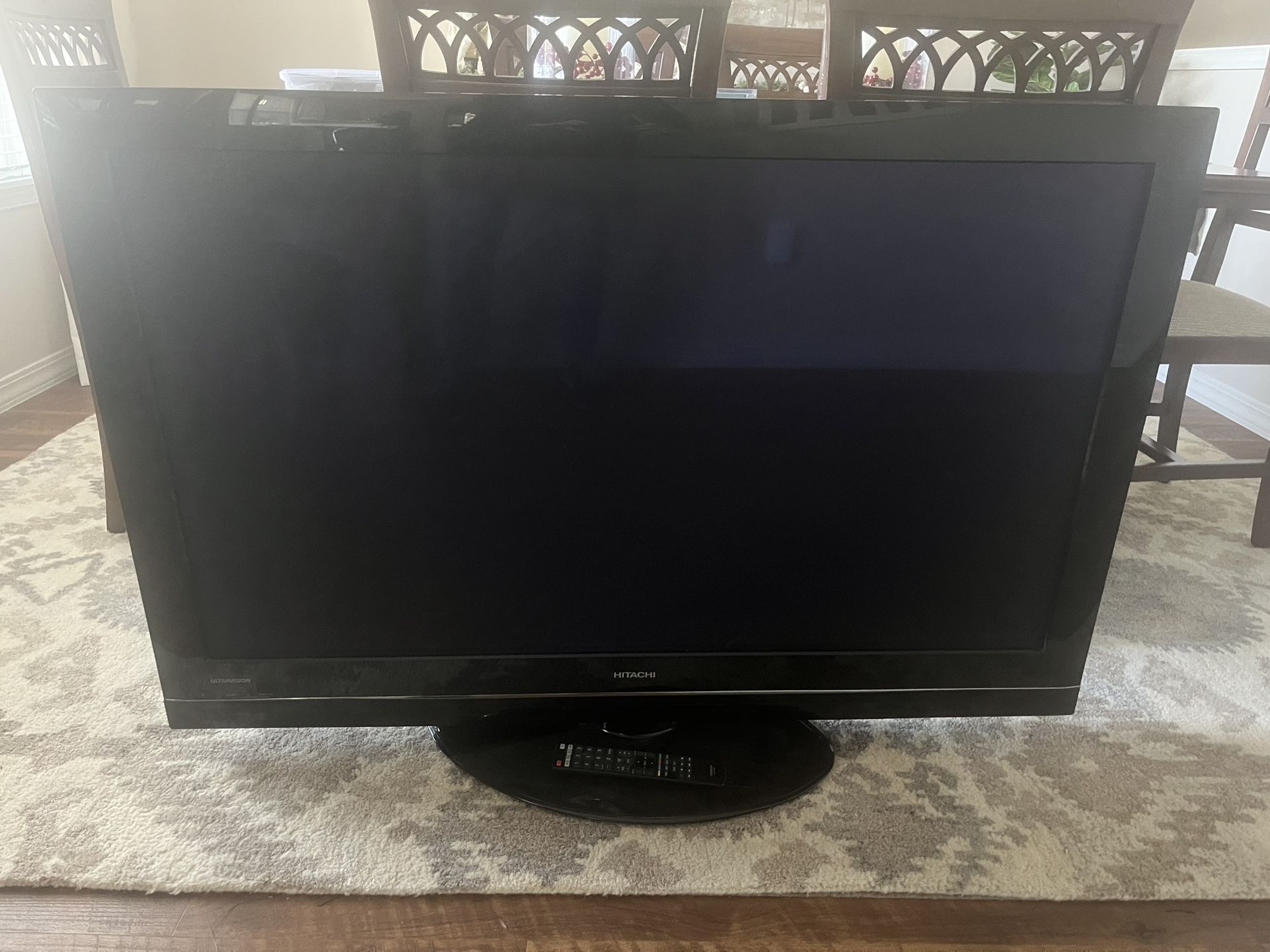 55” Hitachi Plasma Tv And Yamaha Sound Bar