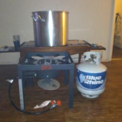 Deep Fryer. With Stand And Fuel Tank