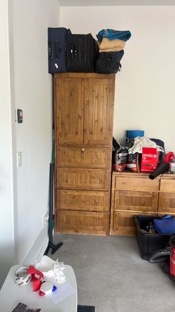 Tall cabinet and drawers