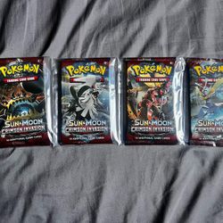 2017 Pokemon Sun & Moon Crimson Invasion Booster Pack Art Set