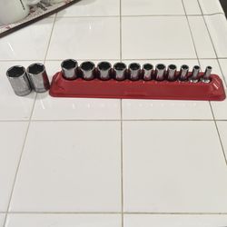 Snap On 3/8 socket set standard 1/4-1”
