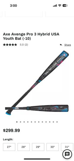 Axe Avenge Pro 3 Hybrid Baseball Bat