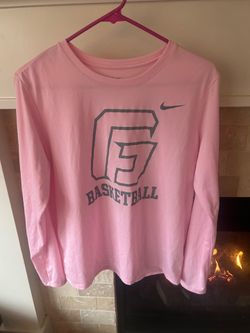 Pink long sleeved basketball tee