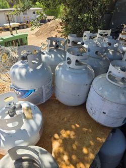 Empty propane tanks