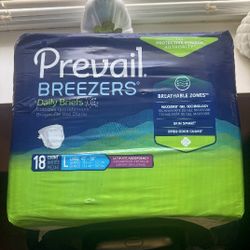 Prevail Per-Fit Adult Diapers Maximum Absorbency Large 18ct 44-58" Lot Of 4