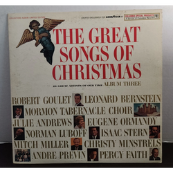 Great Songs of Christmas Album Three 1963 Vinyl Compilation Album 33 RPM 12"