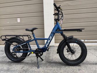 Brand New AMZ Wildlife 1200w Peak 62 Miles Range Cargo Electric Bike In Blue
