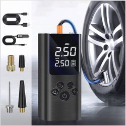 Tire Inflator Portable Compressor Car Inflatable Pump USB Recharge Electric Tire Pump Portable Tire Lighting Pump for Cars, Bikes & Motorcycle Tires