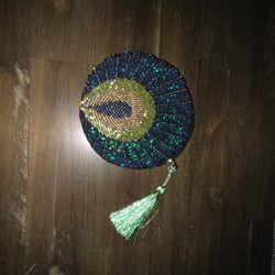 Peacock Feather Coin Purse 