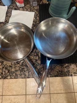 Stainless Steel Frying Pans Set of 2