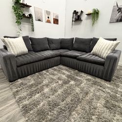 Grey Cloud Sectional Couch - Free Delivery 