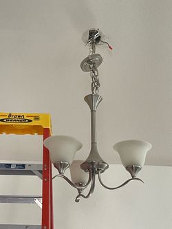 3-Light Brushed Nickel Chandelier