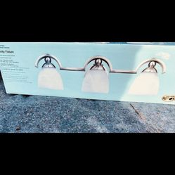 Modern 3-Light Vanity Bathroom Fixture – Brushed Nickel Finish