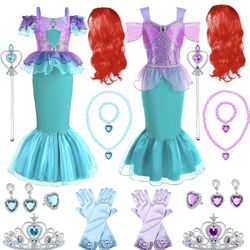 Mermaid Toddler Dress Up Bundle 3t-4t