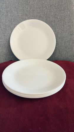 Set of 6 Corelle Vitrelle Plain White Plates-8 1/2”  USA Made⁠