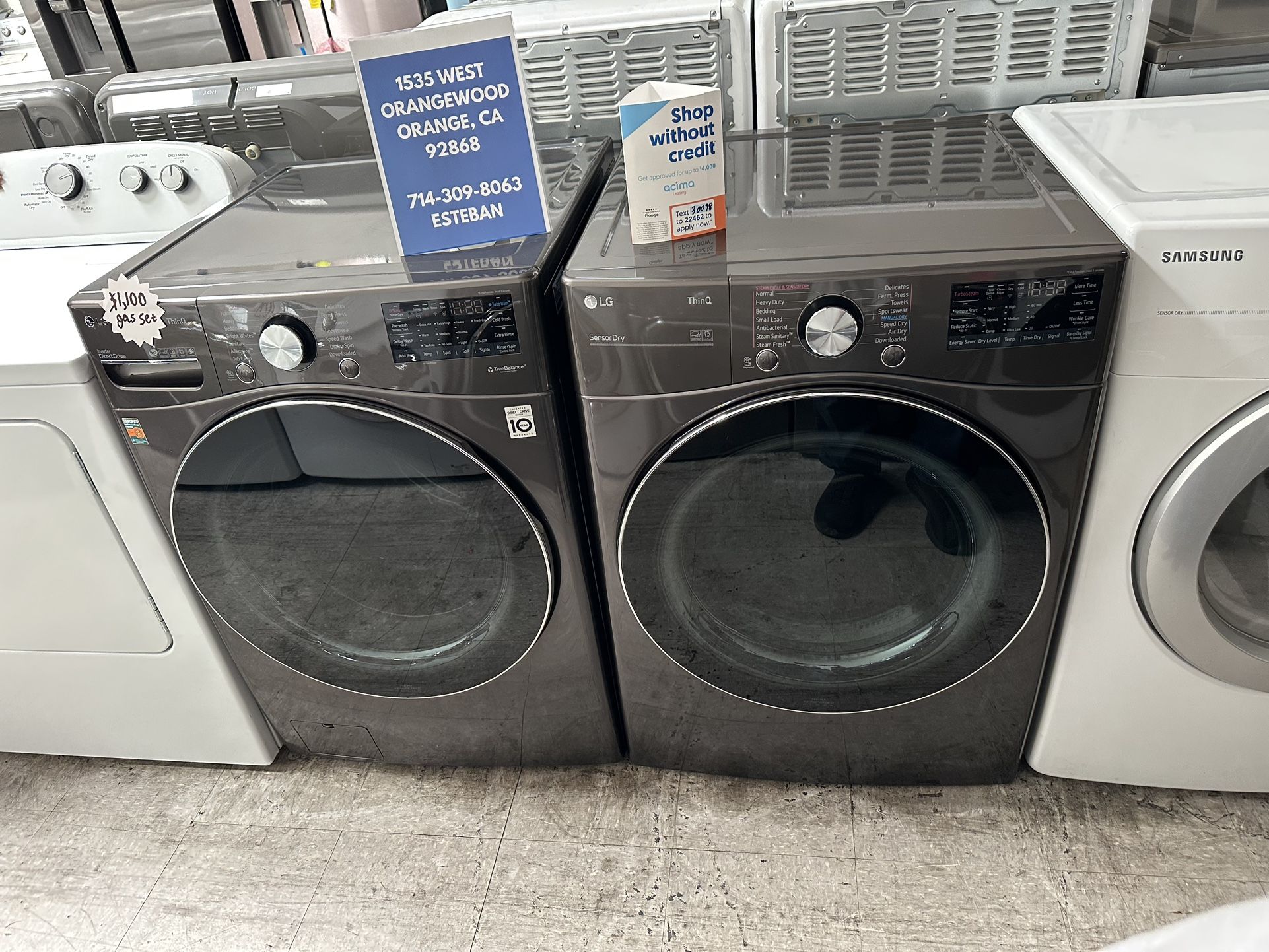 Lg ThinQ Washer And Gas Dryer