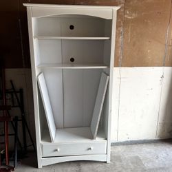 White Antique Wooden Shelf