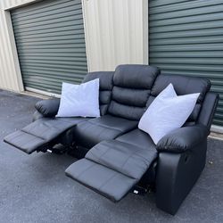 Leather Sofa Couch Recliner 