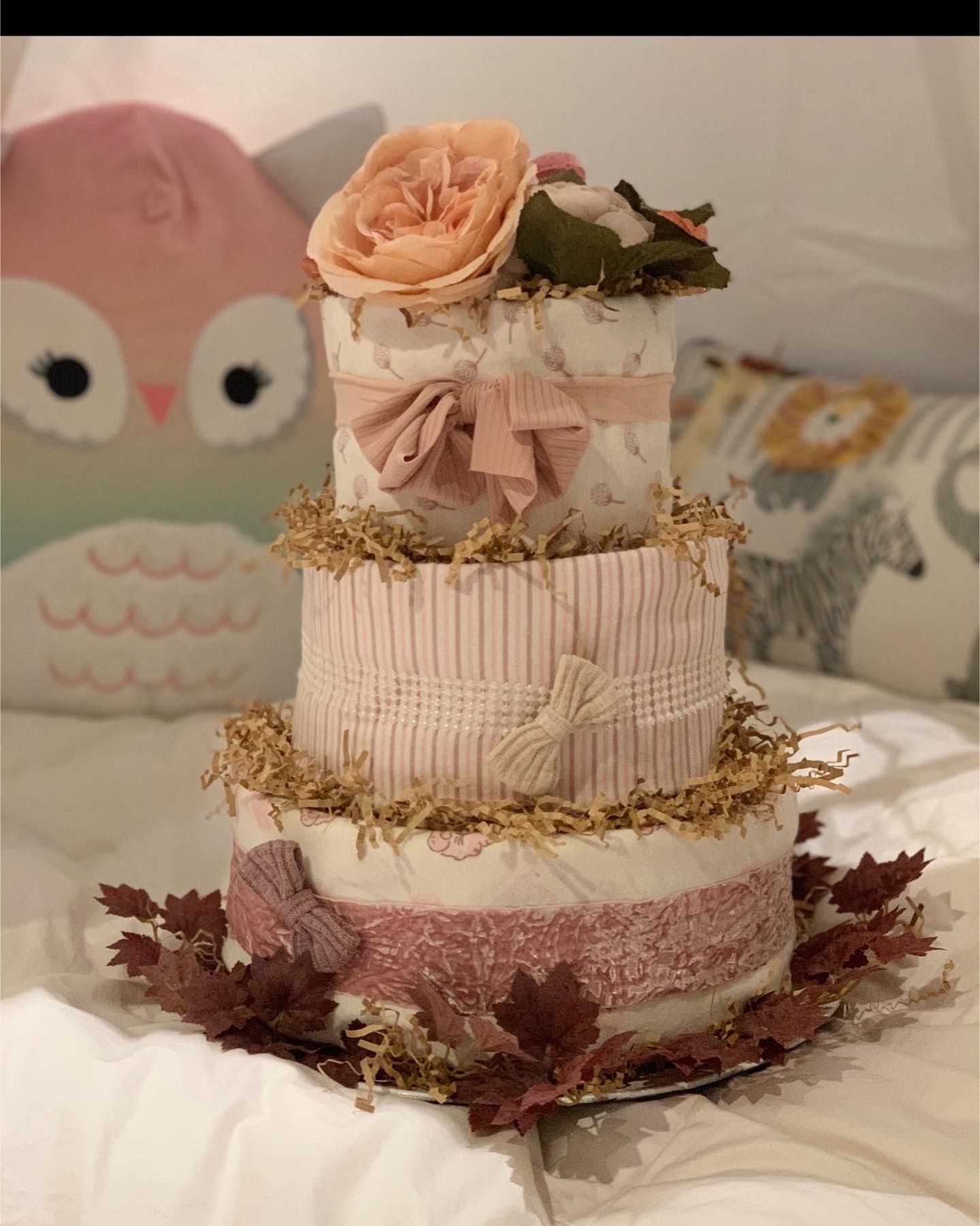 Beautiful Floral Diaper Cake