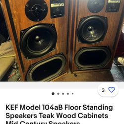 Kef Model 104 Ab House Speakers 