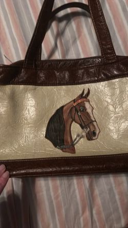 Rare Leather Horse Purse